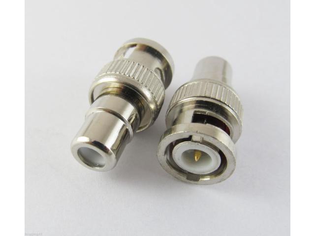OIAGLH 10pcs BNC Male Plug to RCA Female Jack Straight Coaxial Cable RF Adapter Connector