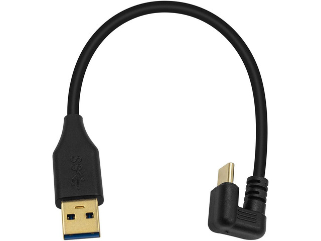 OIAGLH 3A USB 3.0 A Male to USB C 3.1 Male 180 Degree U Shape Fast Charging Charger Cable Cord for Samsung Charger 20cm 5Gbps Gold
