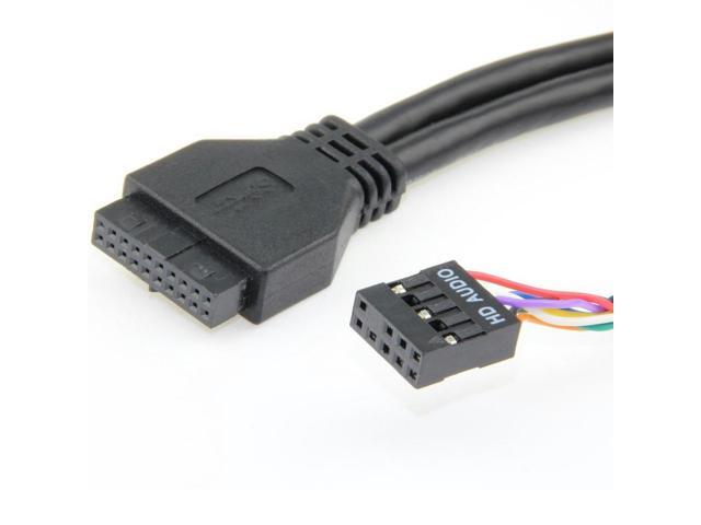 OIAGLH USB 3.0 2 Port 3.5in Floppy Bay Hub Plug And Play Open Adapter Microphone Input Desktop Front Panel Metal HD Output High Speed