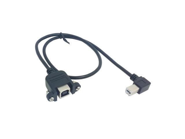FOR USB B Male to Female Extension Cable for Adapter with Screws for Panel Mount 90 Degree Right Angled 0.5M 0.7M 1.0M 2PCS