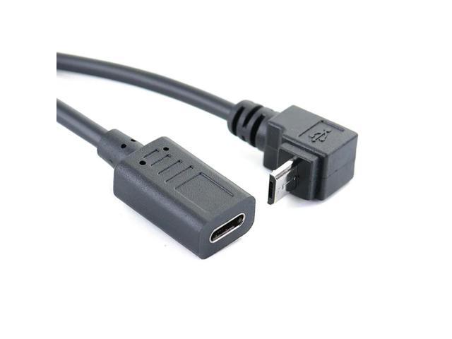 FOR 90 Type-C Female To Micro-B Micro male USB Charging Data otg convertor adapter cord CABLE 27cm