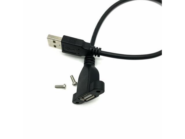 FOR USB2.0 Male to Female With Mount USB all-inclusive with screw holes to fix USB2.0 Extension cable customization 0 0.5M 1m