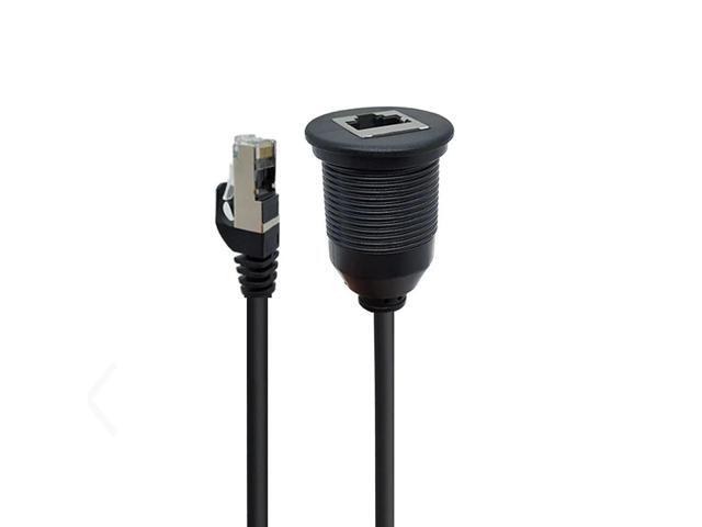 FOR CAT5E Ethernet Waterproof Cable,rj45 IP67 Male To Female Panel Mount Extender Water Proof Connector Extension Cord