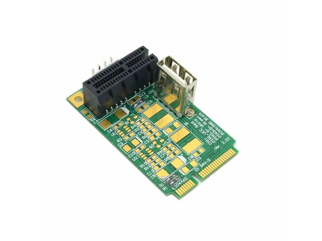 FOR Mini PCI-E to PCI-E x1 pci Express 1X Extension Cord mini pcie to pcie Adapter Card with USB 2.0 Card