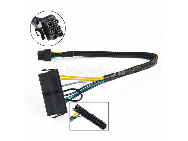 FOR ATX Power Supply Cable Cord 24-pin 24Pin to 6-pin 6Pin Adapter Cable for 3650 3040 7040