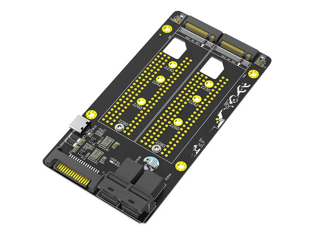 FOR Version Dual M.2 NVME SSD To Dual SFF-8643 Adapter