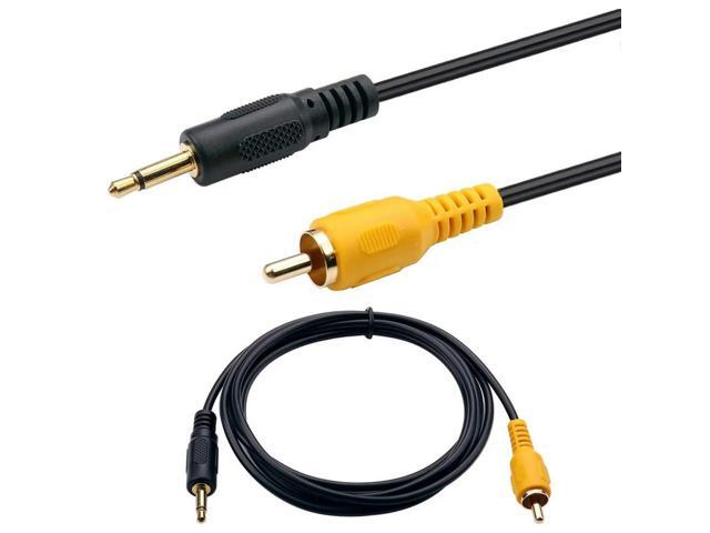 FOR 3.5mm to RCA Cable -3.5mm 1/8 inch Mono Male Plug to RCA Male Jack Audio Cable Cord Gold Plated 1.8m (6Ft)