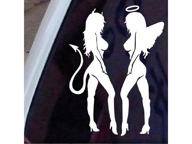 Sexy Girls Angel Devil Demon Car Vinyl Decal Sticker