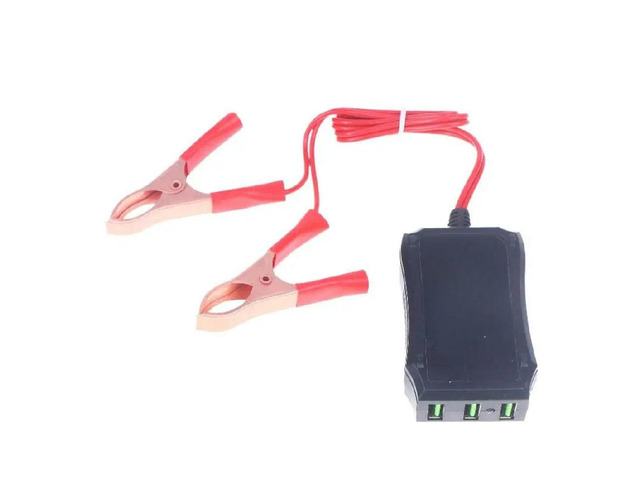 12V 24V to 5V 3USB Power Adapter with Clip