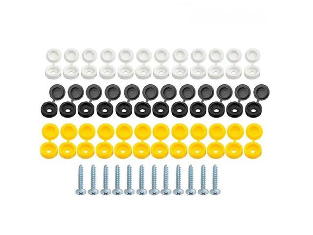 License Plate Screw Caps 48Pcs