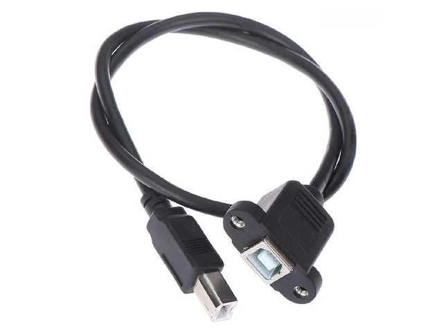 USB 2.0 Type B Extension Cable Panel Mount