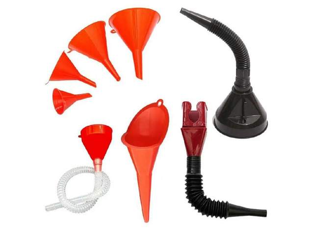 Plastic Funnel Set Wide Mouth Fuel Oil Right Angle