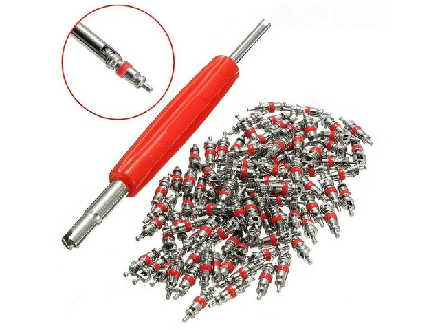Tire Valve Stem Core with Wrench 100pcs