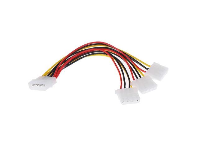 4Pin IDE Male to 3 Port Female Power Splitter 21cm