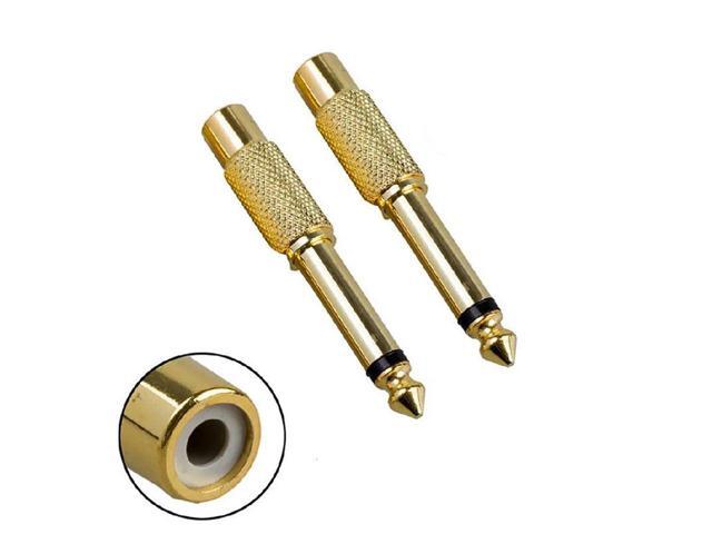6.35mm Mono to RCA Female Adapter 2pcs