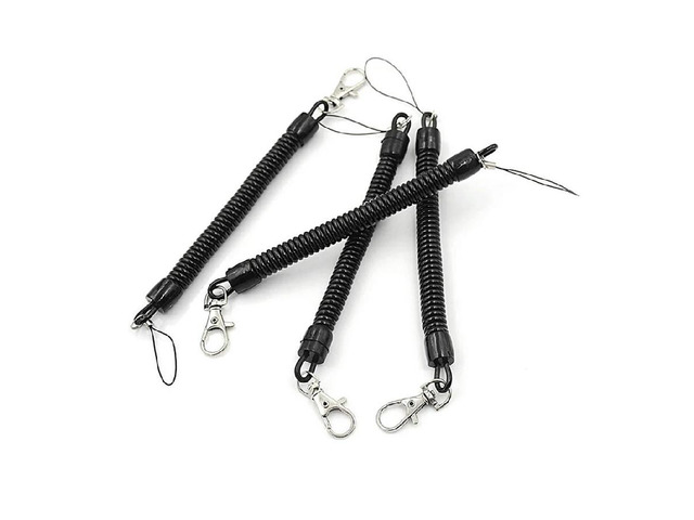 Elastic Retractable Plastic Rope Keychain