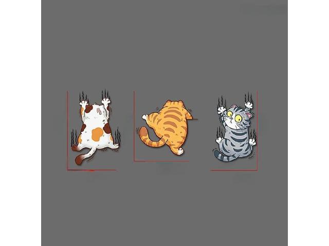 Climbing Cat Car Sticker 3pcs