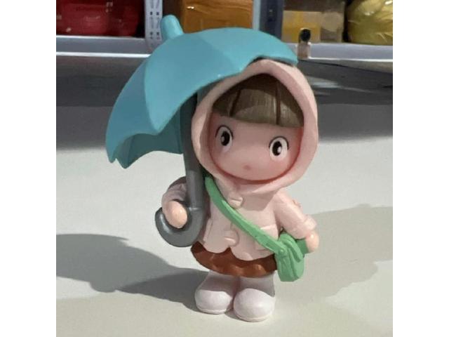 Cute Resin Umbrella Girl Car Center Console Decor