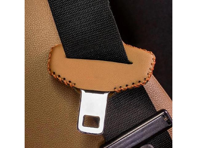 Seat Belt Buckle Clip Cover Leather Protector