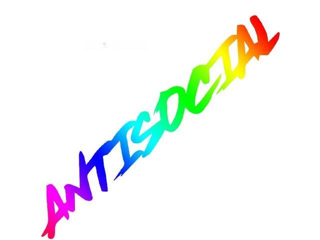 Antisocial Windshield Flag Sticker