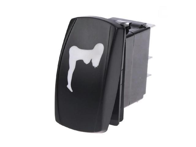 5 Pin Waterproof Rocker Switch Dual Blue Light