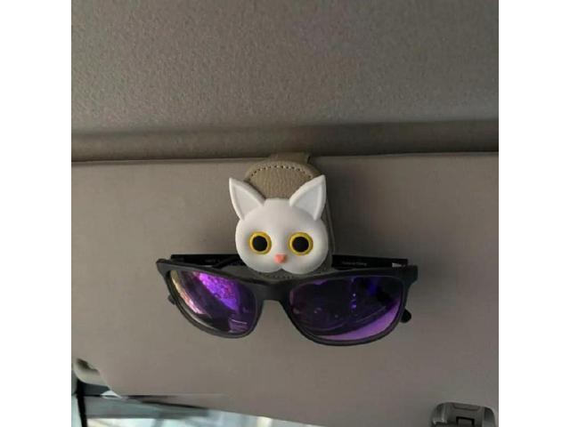 Cute Cat Glasses Case for Sun Visor