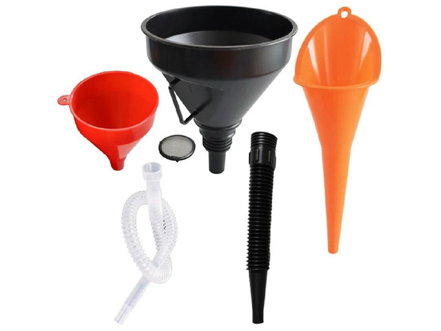 3 Pcs Fuel Plastic Funnels Detachable Spout