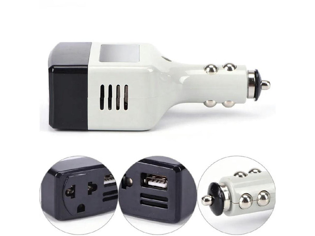 DC 12/24V to AC 220V Car Power Inverter USB