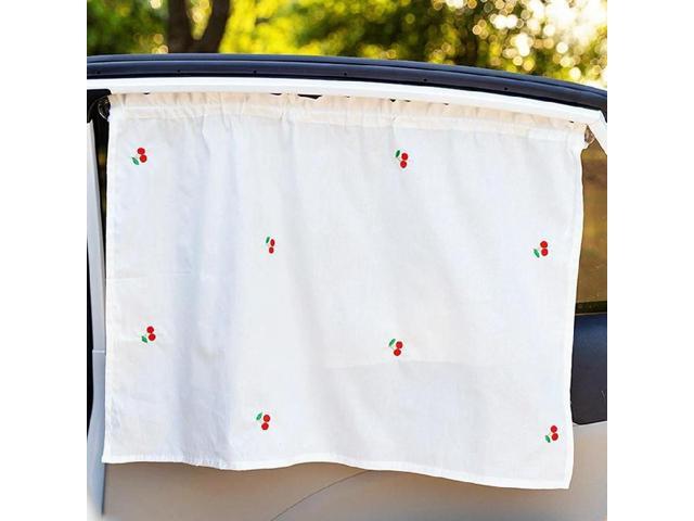 Suction Cup Sunshade Flower Curtain