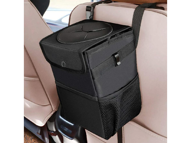 Hanging Car Trash Can with Lid