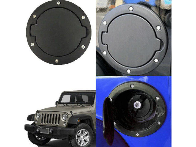 Black Fuel Filler Door Cover for Wrangler