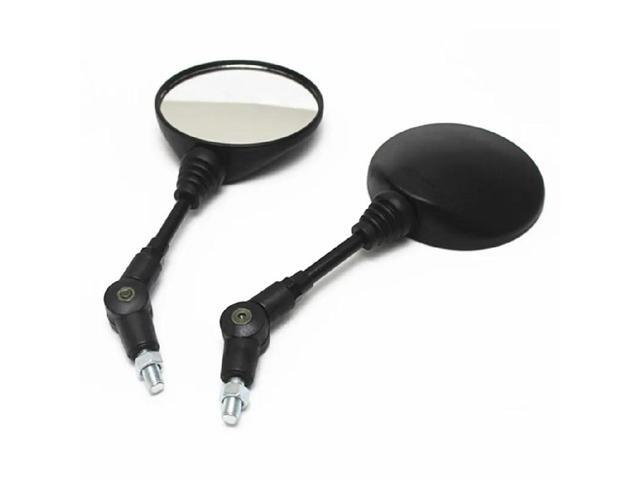 Black Folding Motorcycle Side Mirror 8mm 10mm