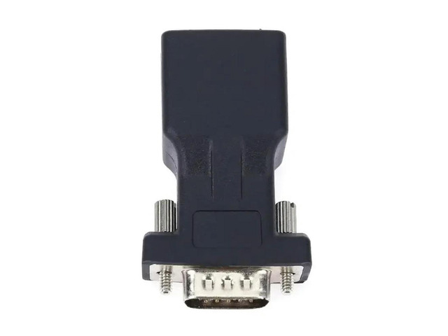 FOR RJ45 to RS232 Extender Male to LAN CAT5 CAT6 RJ45 Network Ethernet Cable Female Adapter Computer Extra Switch Converter