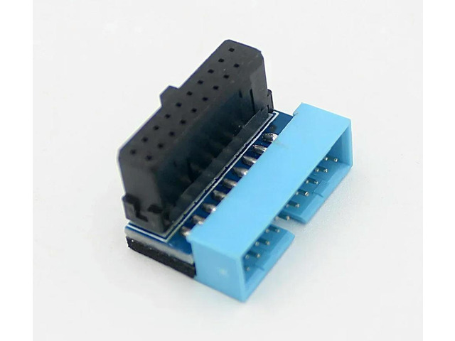 FOR 2PCS USB 3.0 19 Pin 20pin Male To Female Extension Adapter Up Down Angled 90 Degree for Motherboard Mainboard