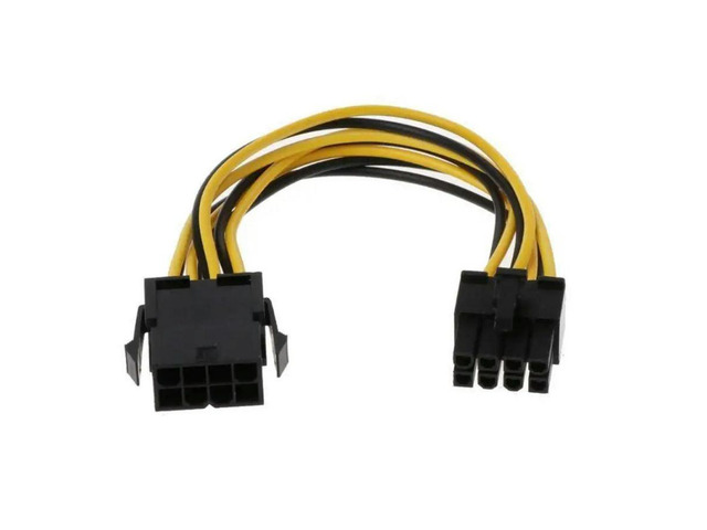 FOR 8 Pin Power Extension Cable 8 pin (for M) to 8 pin (F) 7.9inch Yell