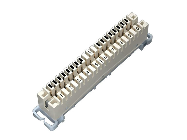 FOR 10 Pairs Telephone Module Spring Snaps into Wiring Module Voice Line Silver-