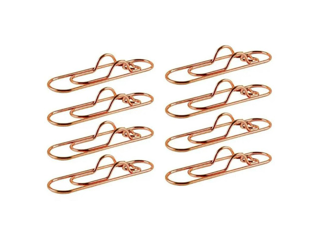 FOR Elegant Heart Paper Clips Set of 8 Pieces Carbon Steel Colorful Pen Fastener Perfect For Office Supplies And Gifts