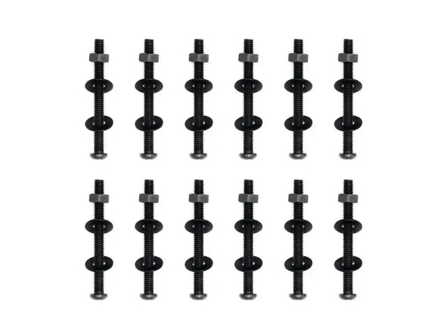 FOR 12PCS Carbon Steel Cage Screw Set Computer Case Cooling Fan Installation Screws Carbon Steel Socket Type with