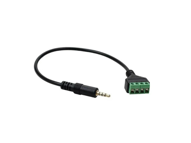 FOR 3.5mm 4 Pin Screw Terminals Balun Cable Gold Plateds Connectors for Stereo S