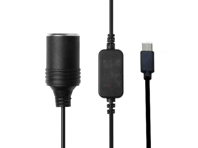 FOR USB C 5V to 12V Car Cigarette-Lighter Socket Female Converter Cord for DVR