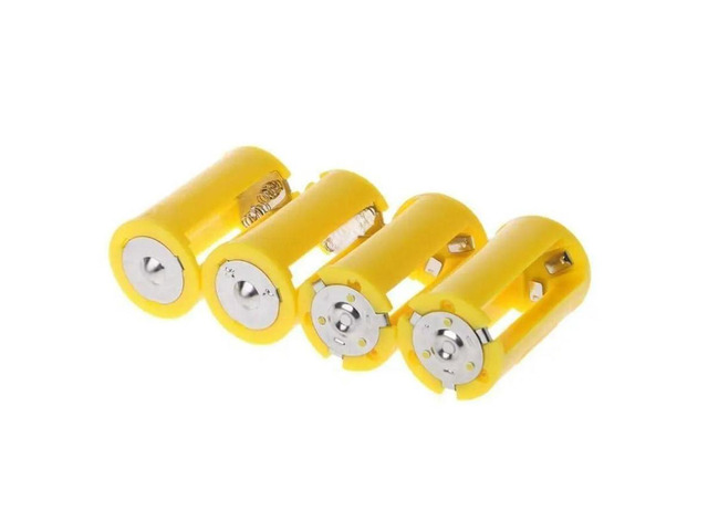 FOR 4pcs/lot Adapter Convertor Size For 3 AA to a D Adapter for Case Converter S