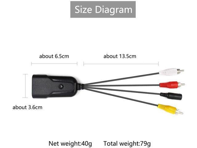 Composite to HDMI Converter, HDMI, AV to HDMI Support 1080P with Power Adapter, RCA to HDMI for PS One, PS2, PS3, WII, WII U and SEGA Video Games...