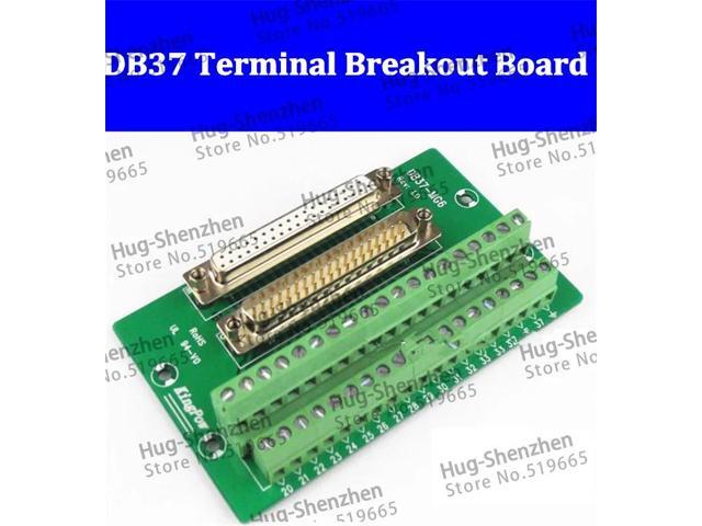 2pcs D-SUB DB37 Male / Female Header Breakout Board, Terminal Block, Connector