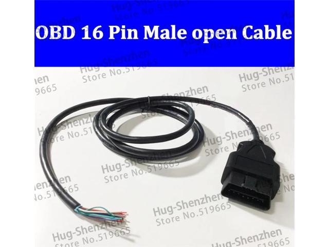 Saleing 1.5M OBD2 OBD-II 16 Pin Male Extension Connector Diagnostic Cable Opening Cable Plug-2pcs/lot