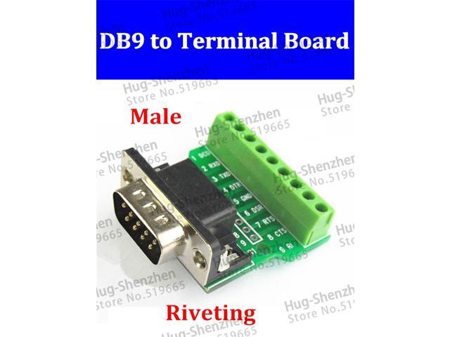 DB9-G1 riveting DB9 DR9 male to terminal DB9-G1 Male head turn terminal board 5pcs/lot