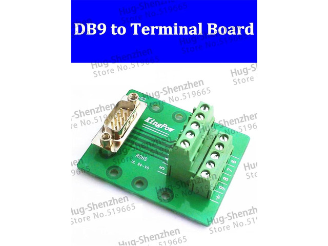 RS232 Serial DB9 Male to Terminal Adapter Connector Signals Terminal Module