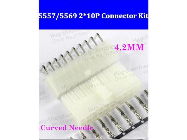 50pcs Automobile connector 5557/5569 Pitch 4.2MM 20PIN 2*10pin connector Plug + Curved needle seat + terminals