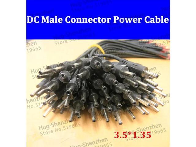 20 pcs/ DC 3.5x1.35 Power Male Plug Cord Connector Adaptor With Cable About 30cm
