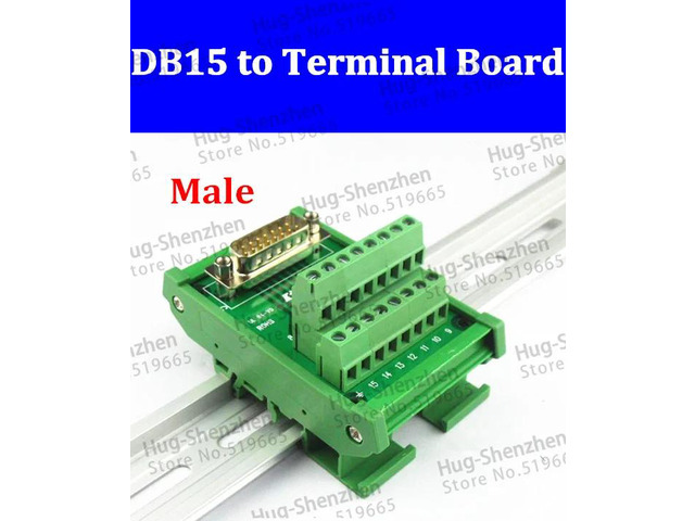 DB15 male D-SUB 15 Pin Port Signals Breakout PCB Board Screw terminal Adapter connector DR15 with housing