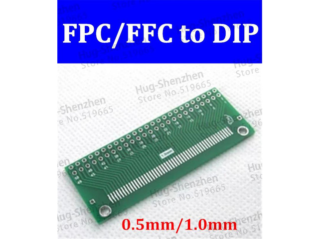 20pcs/lot FPC/FFC 50P 1mm 0.5mm to DIP Adapter PCB Board Converter Double Sides